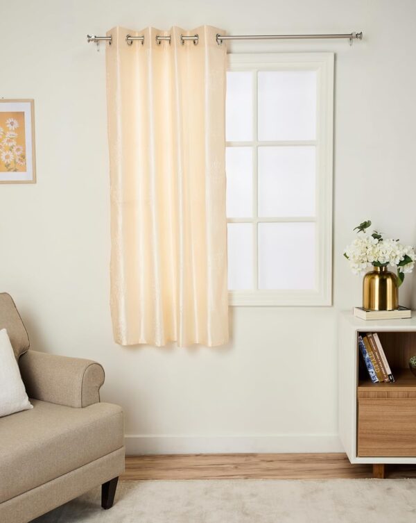 Elegant Window Curtains: Solimo Premium Damask Print, 200 GSM, Easy Care Set