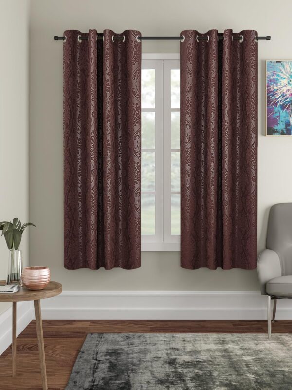 Stylish Brown Window Curtains - Solimo Polyester Blackout for Ultimate Privacy