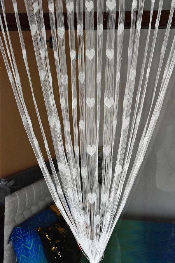 Stylish White Heart Shape Door Curtains for Elegant Home Decor