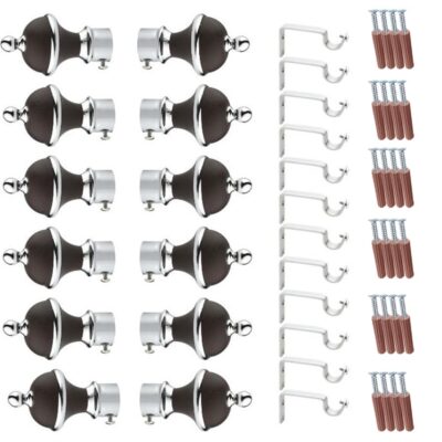 Stylish Window Curtains Bracket Set for 1 Inch Rods – Durable & Elegant