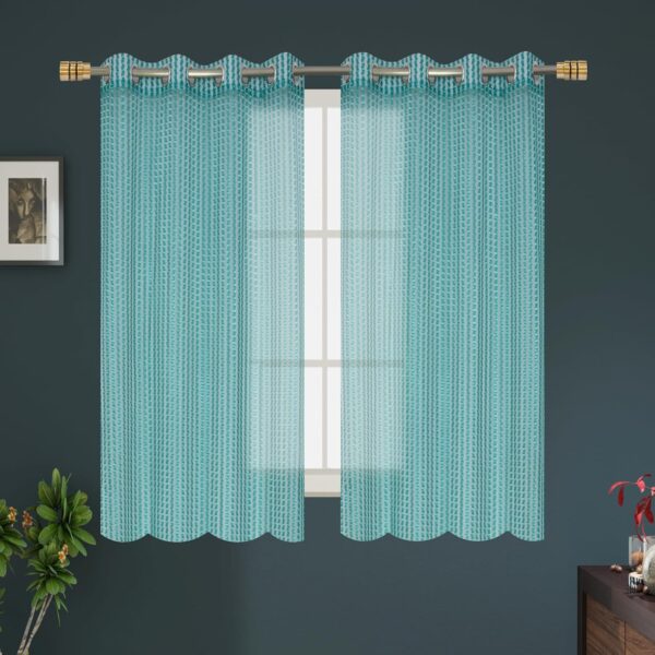 Stylish Window Curtains: FRESH FROM LOOM Chevron Sheer 5ft Long Door Panels