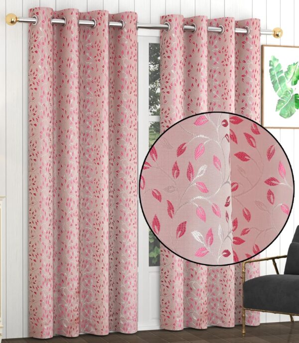 Stylish Window Curtains: Semi Blackout Pink Creepers for Modern Home Decor