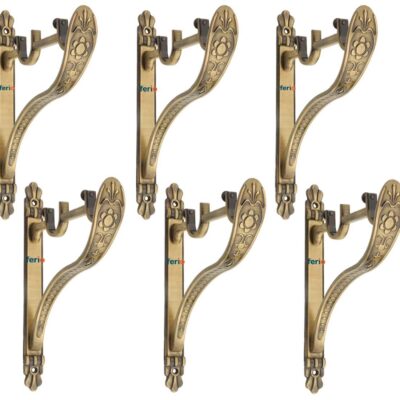 Stylish Zinc Alloy Curtain Holders for Window Curtains – Antique Brass Finish